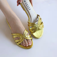 Aurora Stud Flats Acid Yellow