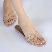 Aurora Stud Flats Blush Pink